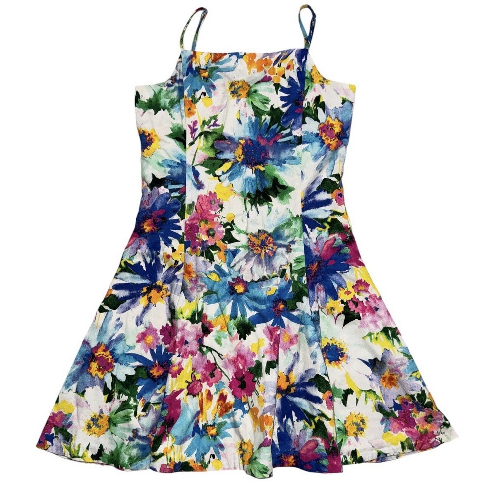 Girls Ralph Lauren Size 16 Colorful Floral Print Fit & Flare Summer‎ Dress